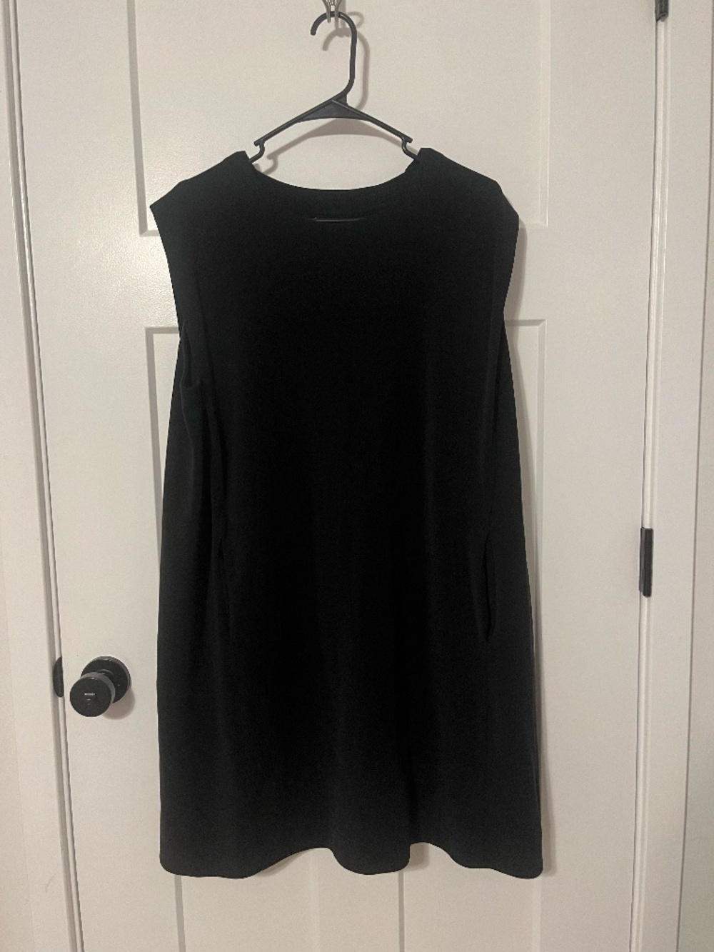 Athleta Sea Soft Tank Dress Women's Sleeveless Dress Pockets Mini Black Plus 1X